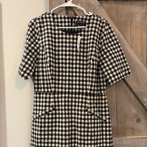 J.Crew Italian Stretch Wool Gingham Dress | Size 12 | NWT